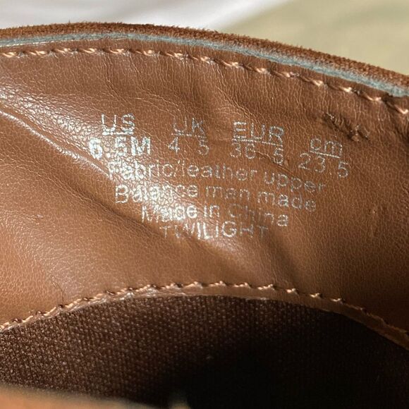 Carlos Santana Twilight Brown Suede Leather Boots Women's Size 6.5 Fringe Heel - Picture 14 of 14